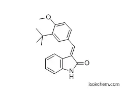 Molecular Structure of 293302-19-9 (3-(3-TERT-BUTYL-4-METHOXYBENZYLIDENYL)INDOLIN-2-ONE)